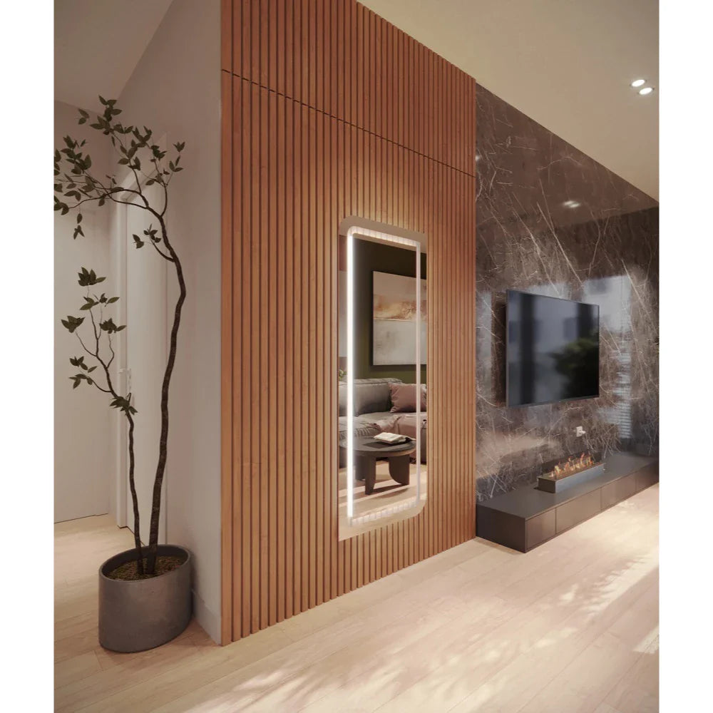 EL24 Ganzkörperspiegel | 170 x 70 cm Poliert mit LED - Ausverkauf